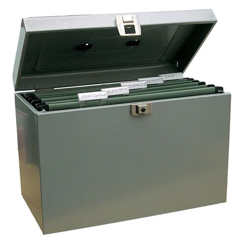 metal box file organiser|metal storage box with lid.